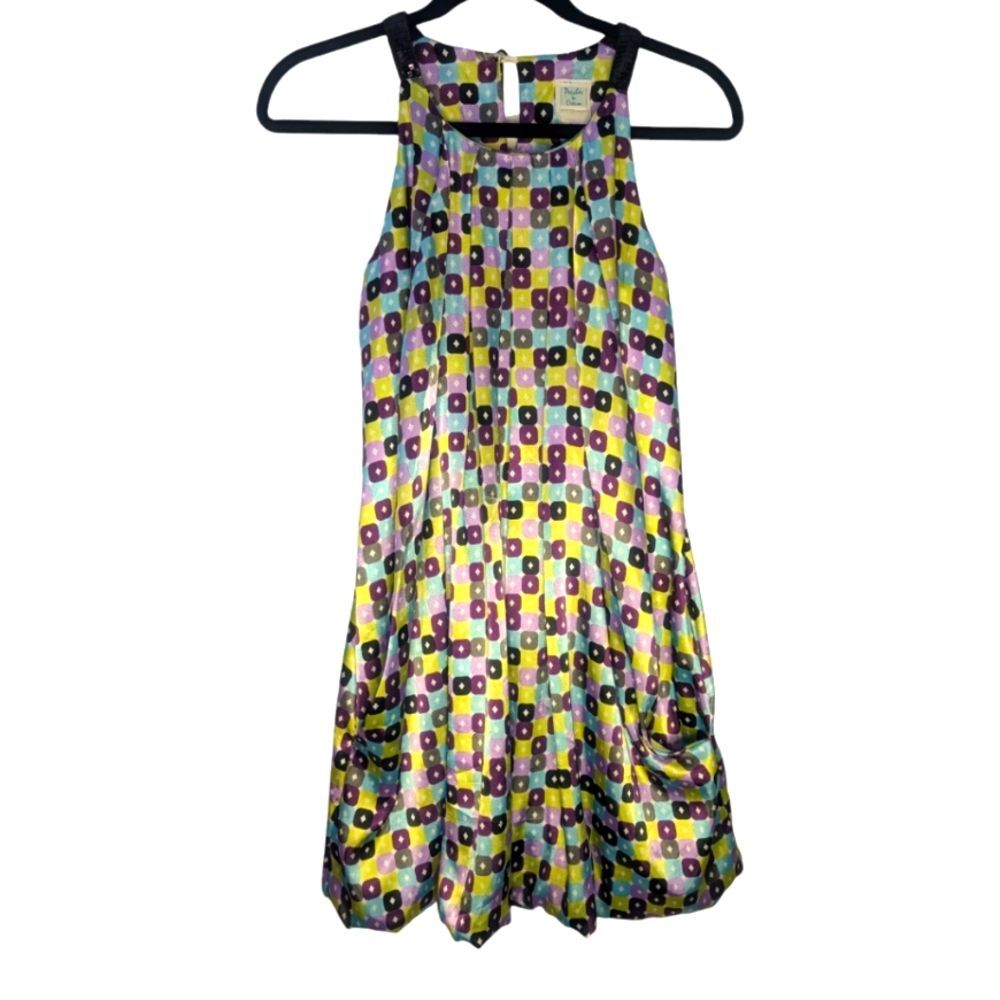 Women's Vintage Peaches n' Cream Colorful Sleeveless Dress, Size 14